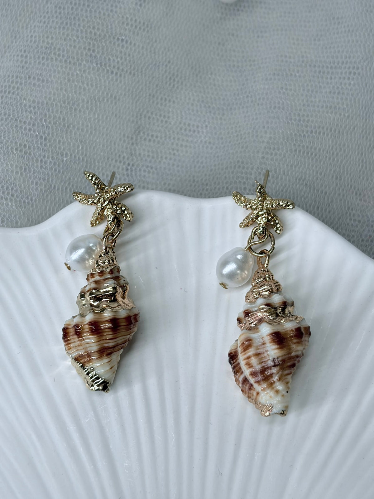 Ohrringe mit echten Muscheln