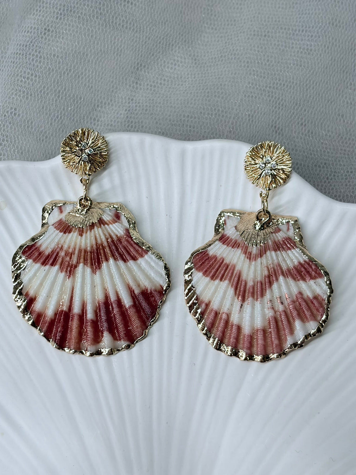 Ohrringe mit echten Muscheln