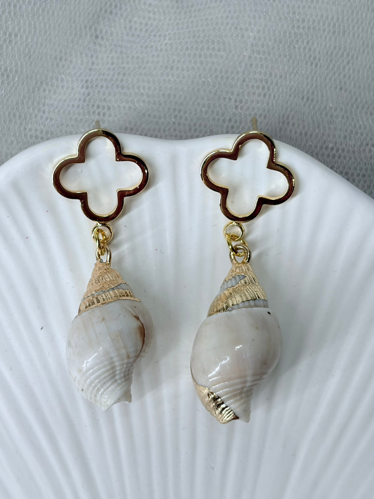 Ohrringe mit echten Muscheln